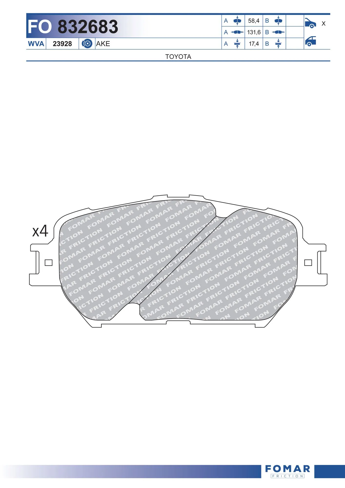 Brake Pad Set, disc brake